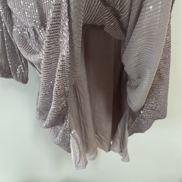 The Bettina Tiered Shirt Dress by Maeve: Mini Sequin Edition - Picture 5 of 7